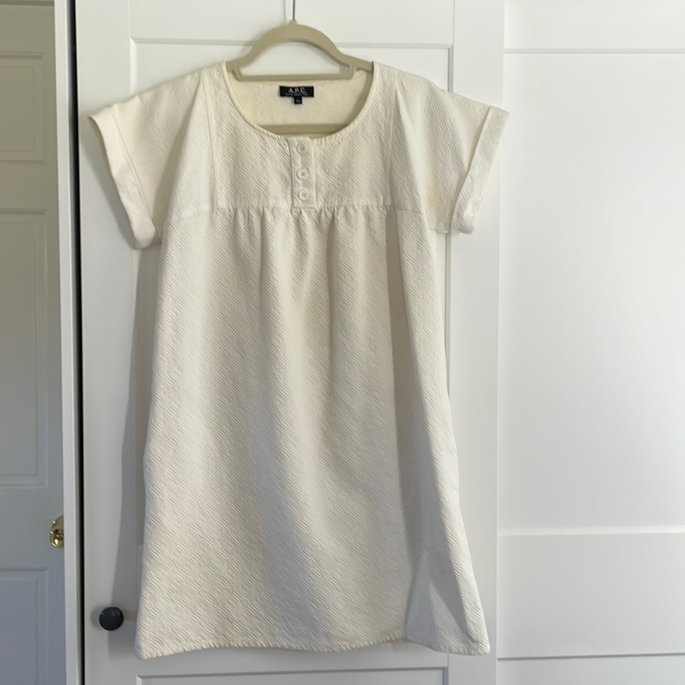 A.P.C. Textured white cotton dress, XS